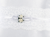 Coussin porte-anneaux, blanc, 16 x 16cm
