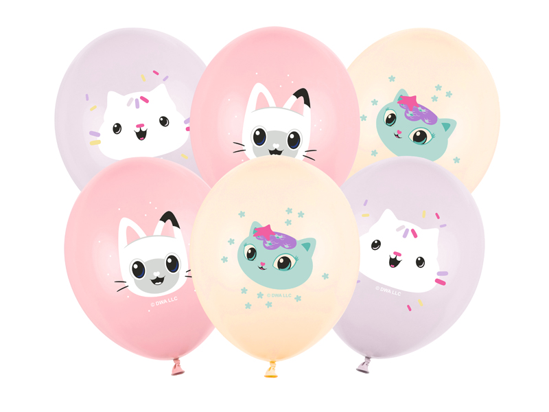 Latexballong – Gabby's Dollhouse – mix – 30 cm – 6-pack