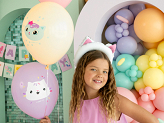 Balony 30 cm, Koci Domek Gabi, mix (1 op. / 6 szt.)