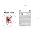 Folienballon Buchstabe ''K'', 35cm, roségold