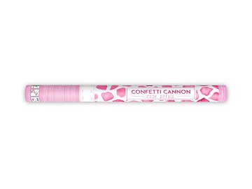 Canon à confettis avec pétales de rose, rose, 60cm