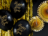 Ballons 30 cm, Happy New Year, Noir Pastel (1 pqt. / 6 pc.)