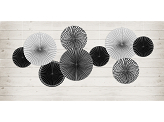 Rosettes décoratives Noir&Blanc, mix (1 pqt. / 5 pc.)