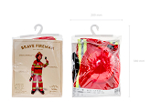 Firefighter costume, red, size 116-128 cm