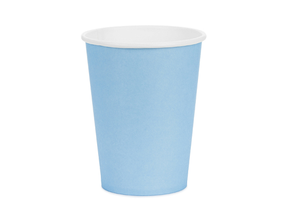 Paper Cups, light blue, 250ml (1 pkt / 6 pc.)
