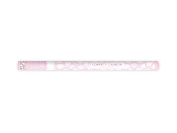 Canon à confettis avec pétales de rose, blanc, 80cm