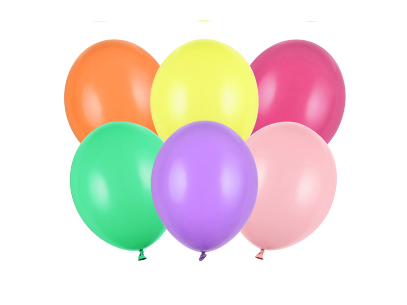 Latexballong – 50-årsdag – pastell – mix – 23 cm – 50-pack