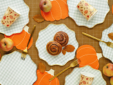 Plates Checkered, 23 cm, mix (1 pkt / 6 pc.)