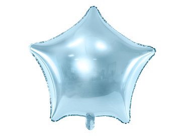 Foil Balloon Star, 48cm, sky-blue