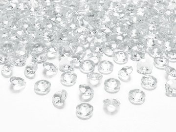 Confettis diamantés, transparent, 12mm (1 pqt. / 100 pc.)