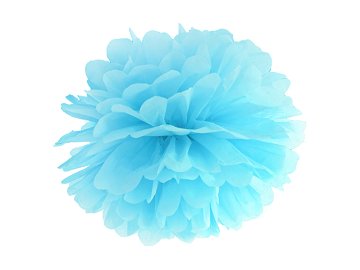 Tissue paper Pompom, sky-blue, 25cm