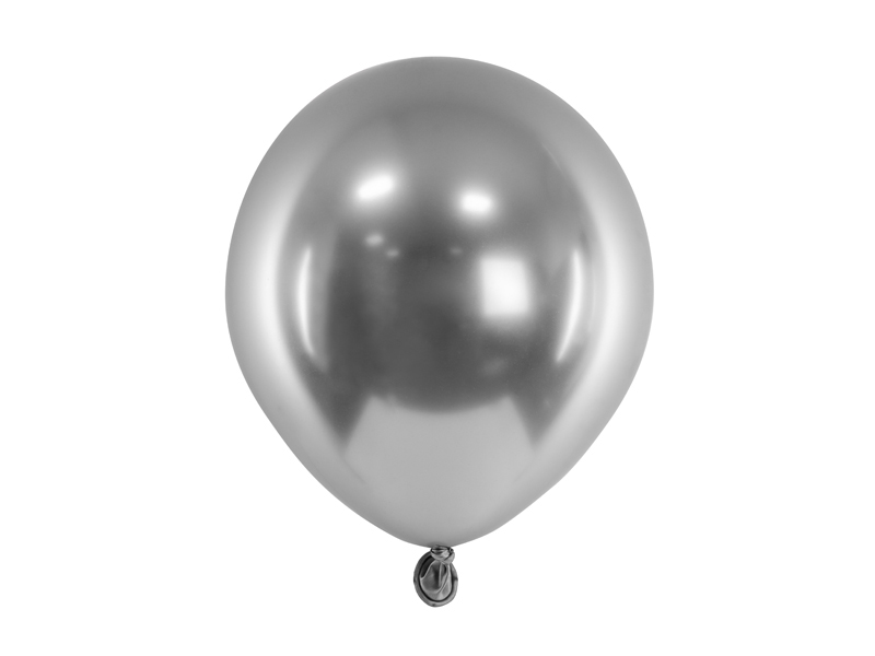 Latexballong Glossy – mörksilver – 12 cm – Ballonger
