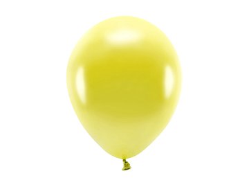 Ballons Eco 26 cm, métallisés, jaunes (1 pqt. / 10 pc.)
