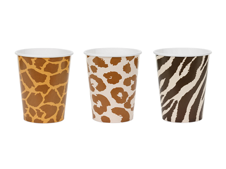 Cups Safari spots, 220 ml, mix