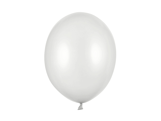 Balony Strong 30cm, Metallic Silver Snow (1 op. / 50 szt.)