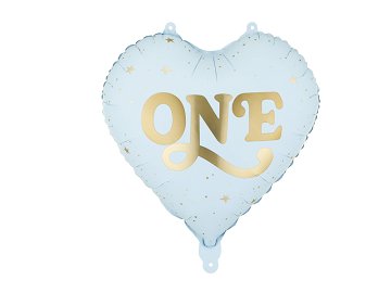 Foil balloon Heart ''One'', 45 cm, light blue