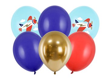 Balloons 30 cm, Plane, Pastel Light Blue (1 pkt / 6 pc.)