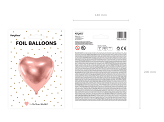 Folienballon Herz, 72x73cm, roségold