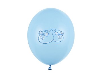 Ballons 30 cm, Chausson, Bleu bébé pastel (1 pqt. / 6 pc.)