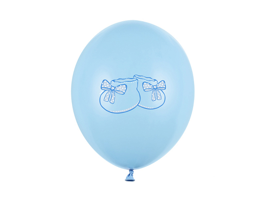Balloons 30cm, Bootee, Pastel Baby Blue (1 pkt / 6 pc.)