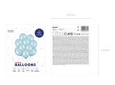 Ballons 30 cm, Bleu bébé métallique (1 pqt. / 10 pc.)