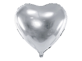 Ballon Mylar Coeur, 45cm, argenté