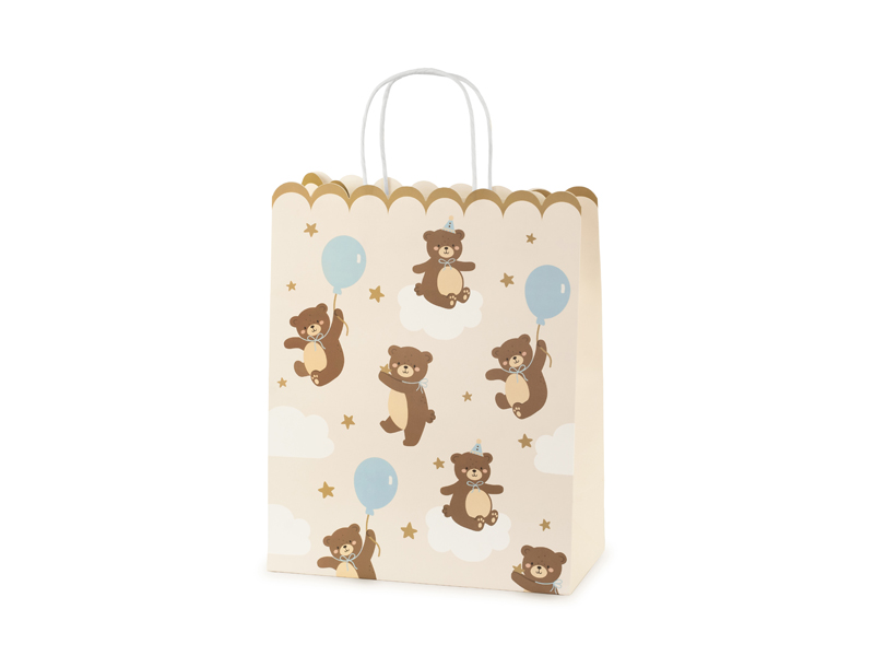 Presentpåse – Teddybjörnar – mix – 32.5x13 cm