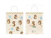 Sac Cadeau Ours en Peluche, Mix, 26x32.5x13 cm