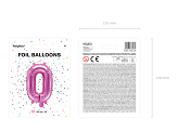 Foil Balloon Letter ''O'', 35cm, dark pink