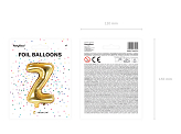 Ballon Mylar lettre ''Z'', 35cm, doré