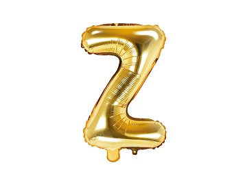 Folienballon Buchstabe ''Z'', 35cm, gold