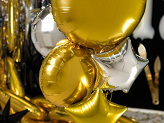 Ballon en aluminium rond Pastille 45 cm, argent