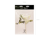 Cake topper Happy New Year, gold, 24cm