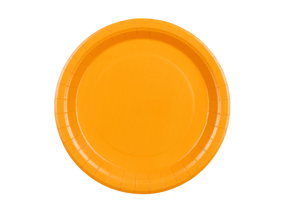 Talerzyki papierowe, jasny pomarańczowy, 23cm (1 op. / 6 szt.)