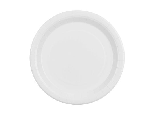 Talerzyki papierowe, biały, 23cm (1 op. / 6 szt.)