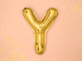 Balon foliowy Litera ''Y'', 35cm, złoty