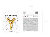 Folienballon Buchstabe ''Y'', 35cm, gold