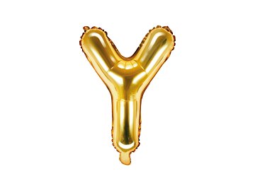 Balon foliowy Litera ''Y'', 35cm, złoty