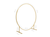 Circle backdrop stand, gold, 2m