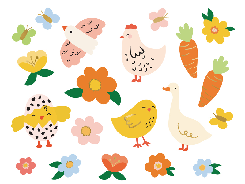 Tillfällig tatuering – Påsk – 20-pack