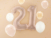 Balon foliowy Cyfra ''2'', 72cm, ciemny beż