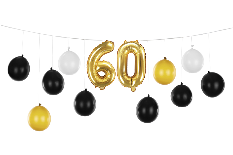 Ballonggirlang – 60-årsdag – mix – 260x32 cm