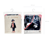 Pirate costume with cape, mix, size 116-128 cm