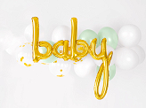 Ballon en Mylar Baby, doré, 73.5x75.5cm