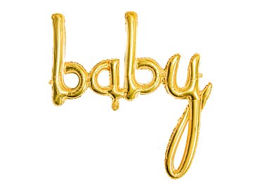 Folienballon Baby, gold, 73,5x75,5cm