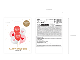 Balony 30 cm, I love you, mix (1 op. / 6 szt.)