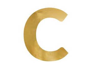 Spiegelbuchstabe ''C'', gold, 51x61 cm