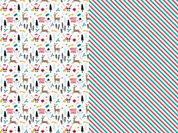 Wrapping paper Merry Xmas, mix, 70x200cm (1 pkt / 2 pc.)