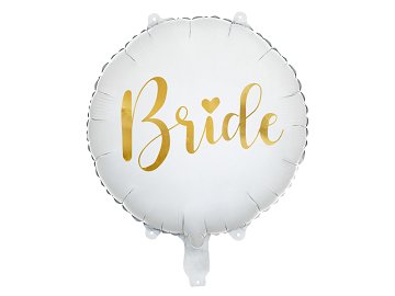 Foil balloon Bride 45cm, white