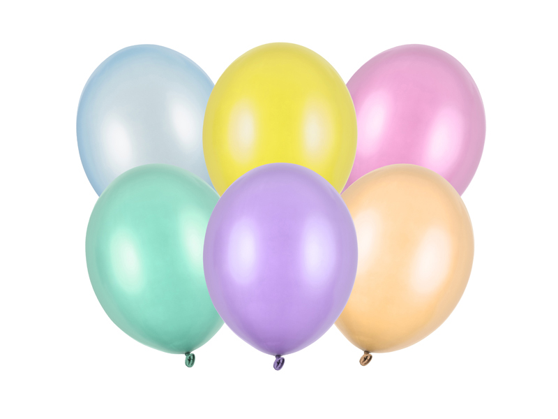 Latexballong – metallisk – pärlemor mix – 27 cm